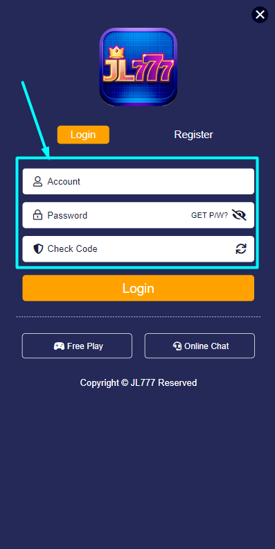 JL777 Casino Login